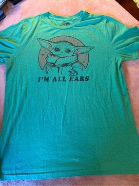 Fifth Sun Kids Teal Baby Yoda 'I'm All Ears' Graphic Tee
